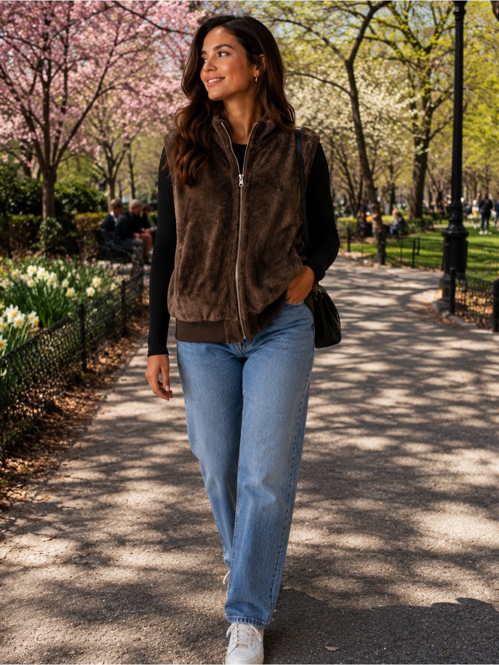 Cozy Brown Women Vest